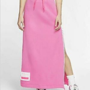 Nike Sportswear Fleece Pink Womens Skirt SMALL